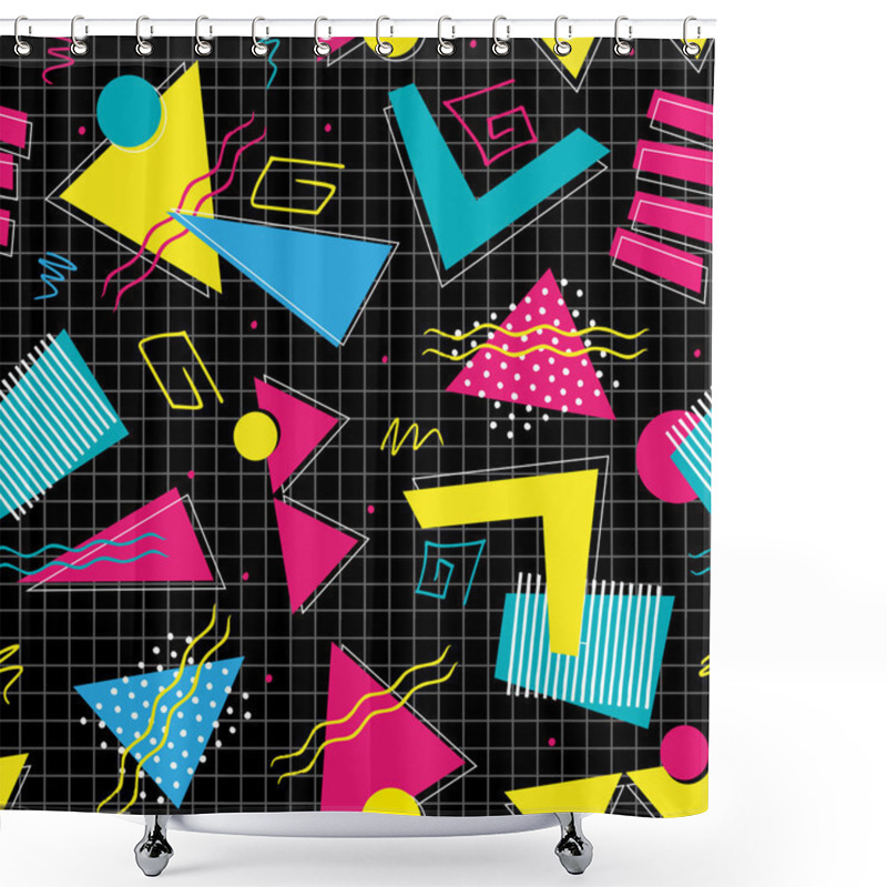 Personality  Retro 1980s Pattern shower curtains