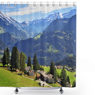 Personality  Gorgeous Weather In The Town Of Leysin Shower Curtains