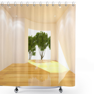 Personality  Interior White Room  Shower Curtains