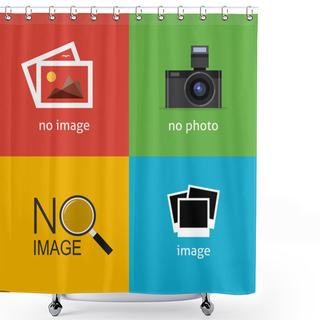 Personality  No Image Signs For Web Page. Shower Curtains