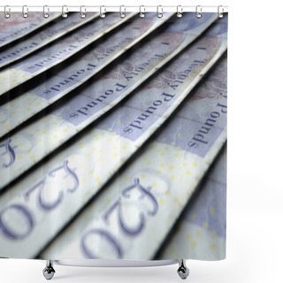 Personality  Lined Up Close-Up Banknotes Shower Curtains