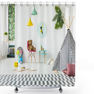 Personality  Playroom With Toys Shower Curtains