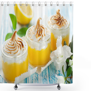 Personality  Lemon Meringue Dessert Shower Curtains