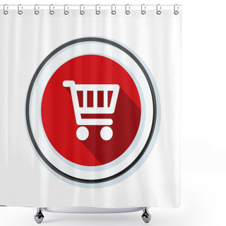 Personality  Shopping Cart Icon Sign Shower Curtains