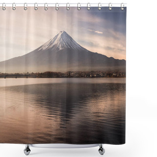 Personality  Mt.Fuji And Kawaguchiko Lake  Shower Curtains