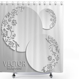 Personality  Vector Gray Floral Background Shower Curtains