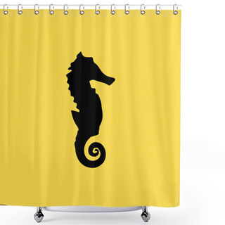 Personality  Sea Horse Icon Illustration Isolated Vector Sign Symbol Shower Curtains