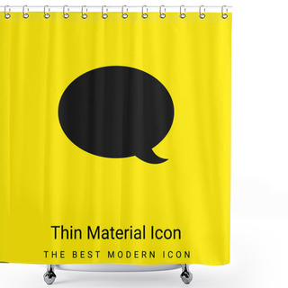 Personality  Black Speech Bubble Minimal Bright Yellow Material Icon Shower Curtains