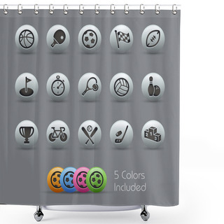 Personality  Sports Icons // Pearly Series Shower Curtains