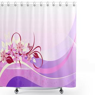 Personality  Abstract Floral Pink Background Shower Curtains