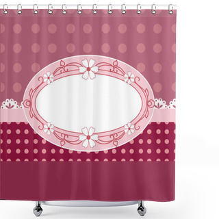 Personality  Vector Frame With Flowers. Shower Curtains