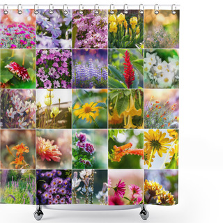 Personality  Different Flowers Collection.Spring Theme Set. Shower Curtains