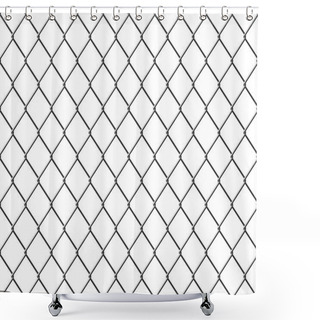 Personality  Metal Mesh Fence Shower Curtains