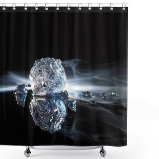 Personality  Ice Crystal Piece Shower Curtains