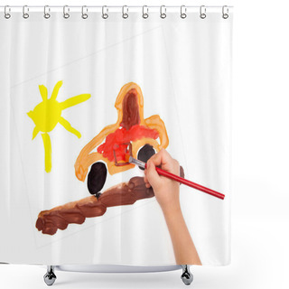 Personality  Child Draw A Car Shower Curtains
