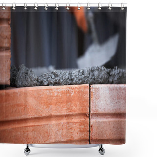 Personality  Construction Mason Worker Bricklayer Shower Curtains