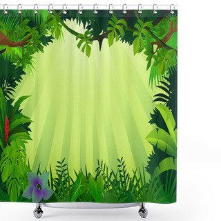 Personality  Forest Background Shower Curtains