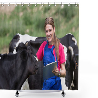 Personality  Veterinary On A Farm Shower Curtains