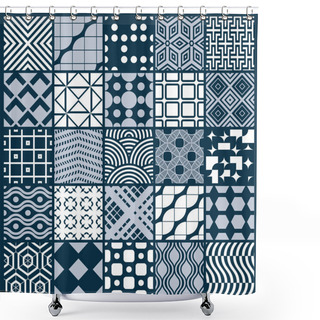 Personality  Ornamental Black And White Seamless Backdrops Set  Shower Curtains