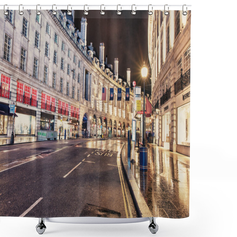 Personality  Regent Street Architecture At Night Shower Curtains