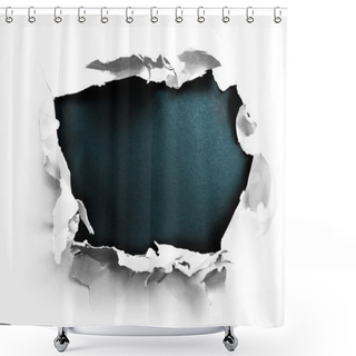 Personality  Breakthrough Paper Hole Shower Curtains