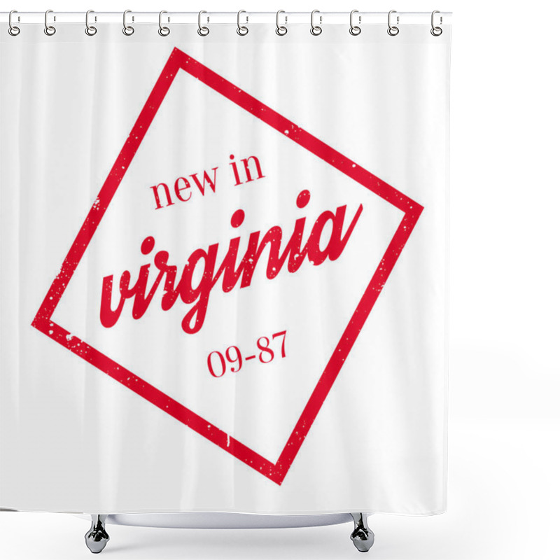 Personality  New In Virginia Rubber Stamp Shower Curtains