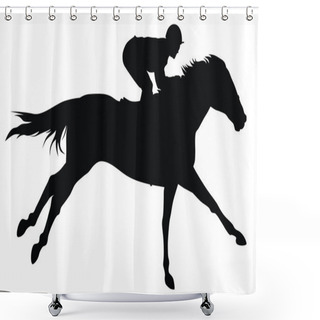 Personality  Horse Racing Shower Curtains