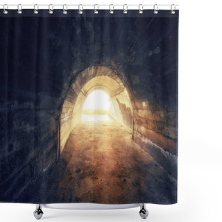 Personality  Inside Of Grungy Tunnel Shower Curtains