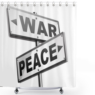 Personality  War Peace Conflict Zone Shower Curtains