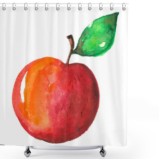 Personality  Watercolor Apple Shower Curtains