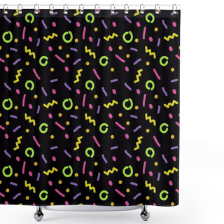 Personality  Seamless Background 80s Shower Curtains