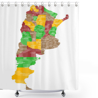 Personality  Map Of Argentina Shower Curtains