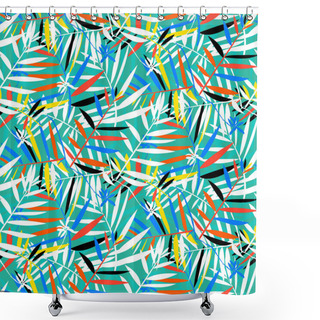 Personality  Tropical Floral Pattern Shower Curtains