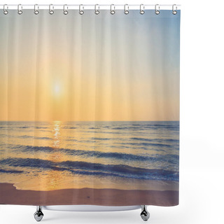 Personality  Sunrise Over The Sea Shower Curtains