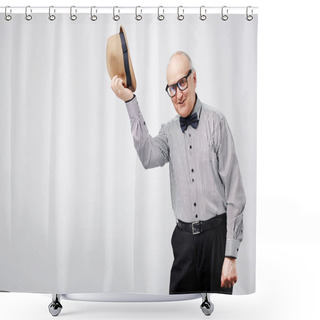 Personality  Man  Taking His Bowler Hat Off  Shower Curtains