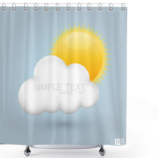 Personality  Sun In The Cloud Shower Curtains