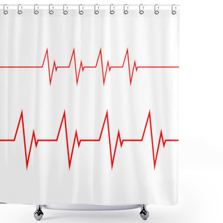 Personality  Cardiogram On White Background Shower Curtains