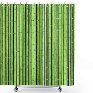 Personality  Green Bamboo Mat, A Background Shower Curtains