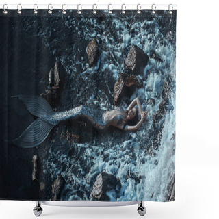 Personality  The Real Mermaid Shower Curtains