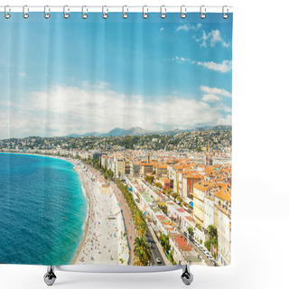 Personality  Nice, France, Promenade Des Anglais Cote DAzur French Riviera Shower Curtains