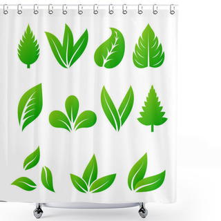 Personality  Leaf Icon Vector Illustration. Shower Curtains