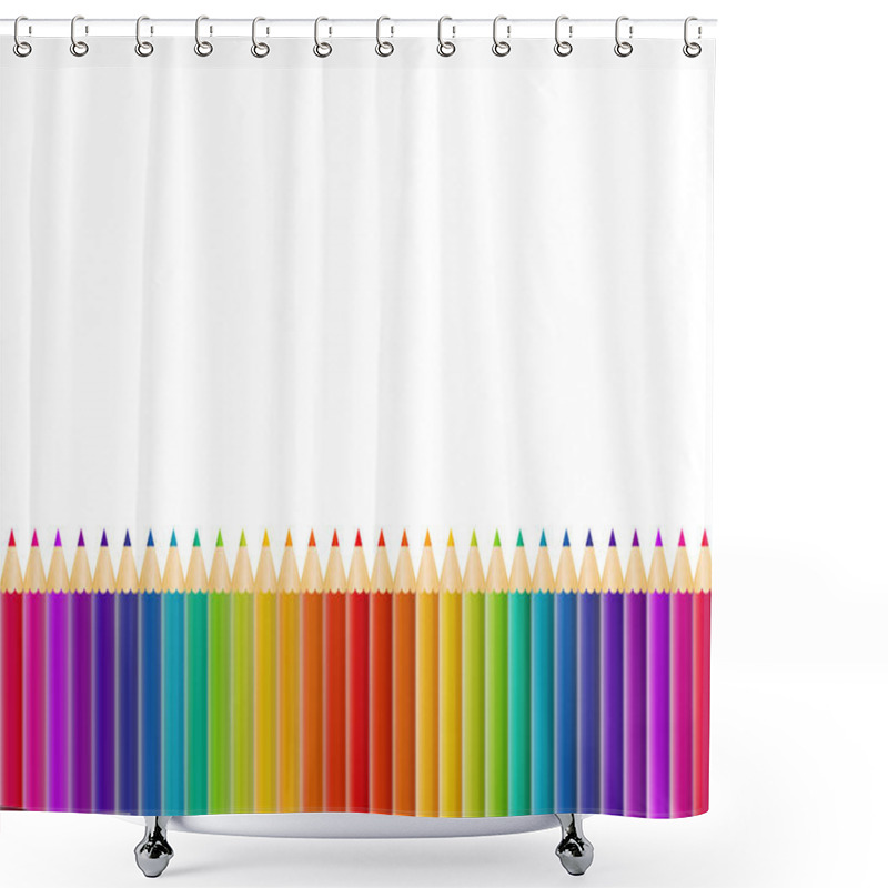 Personality  Abstract Pencil Background Vector Illustration shower curtains