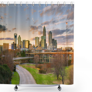 Personality  Charlotte Skyline Shower Curtains