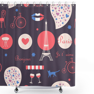 Personality  Night Paris Background Shower Curtains