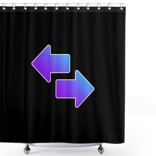 Personality  Arrows Blue Gradient Vector Icon Shower Curtains