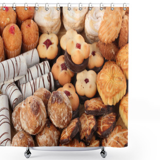 Personality  Mix Of Sweet Cookies Close-u Shower Curtains
