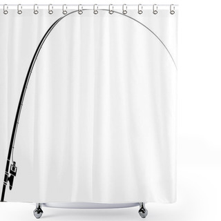Personality  Isolated Fishing Rod Shower Curtains