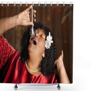Personality  Gospel Singer Shower Curtains