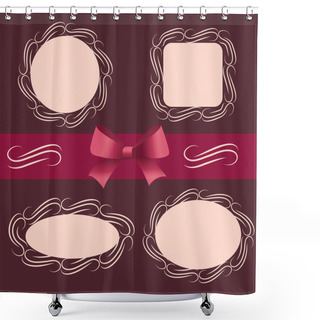 Personality  Retro Tags. Vector Vector Illustration  Shower Curtains