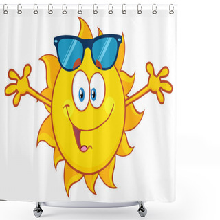 Personality  Smiling Loving Sun  Shower Curtains
